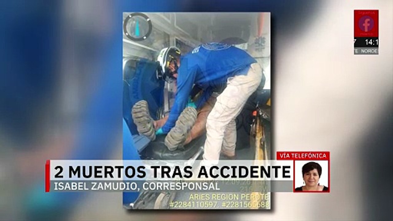 Se reporta un accidente en la carretera Xalapa-Perote; hay dos personas muertas