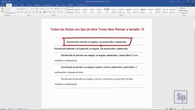 Word - Títulos según APA 6ta sexta edición. Encabezados APA. Tutorial en español HD