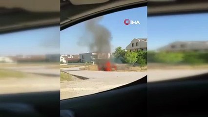 Bursa\'da panik anları: Birden alev topuna döndü