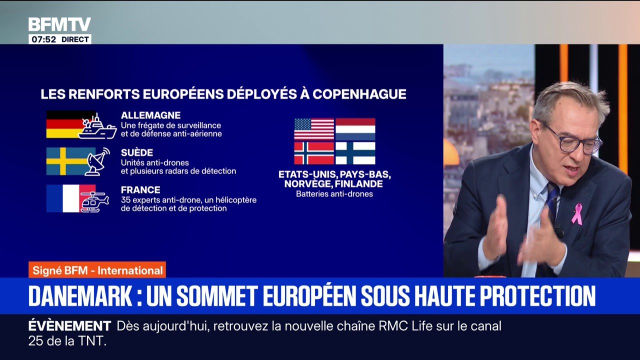 SIGNÉ BFM -  Plusieurs pays déploient du matériel anti-drone au Danemark à l'approche du sommet européen de Copenhague