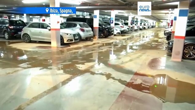 Allerta rossa a Ibiza per l'uragano Gabrielle: piogge torrenziali e allagamenti record