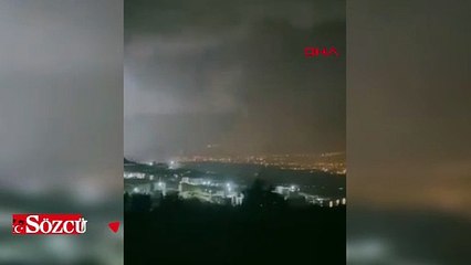 Hatay'da denizdeki hortum kamerada