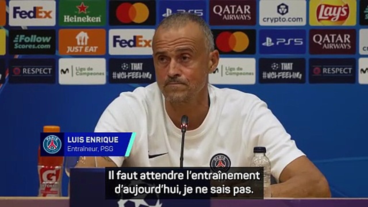 Luis Enrique : "Il y a deux à trois joueurs qui peuvent jouer ou pas"