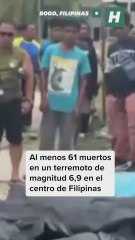 Al menos 61 muertos en un terremoto de magnitud 6,9 en el centro de Filipinas