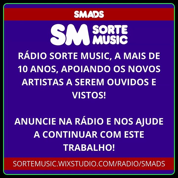 Anuncie na Rádio Sorte Music / Advertise on Radio Sorte Music / Anúnciese en Radio Sorte Music