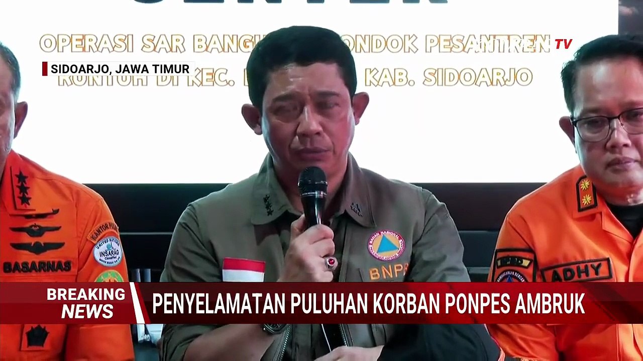 Kepala BNPB Bicara Penanganan Insiden Ponpes Ambruk, Fokus Pencarian dan Penyelamatan Korban