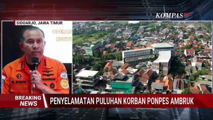 Basarnas dan Tim Gabungan Gunakan Drone Thermal untuk Cari Korban di Runtuhan Bangunan Ponpes
