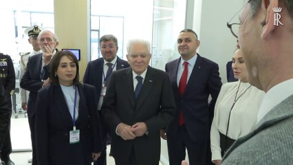 Mattarella in visita all'Università ADA di Baku