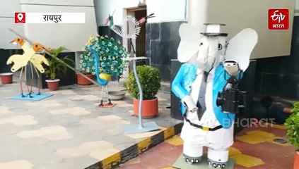 रेल कबाड़ से दुर्गा प्रतिमा , काली रुप में है विराजित, रेलवे टेक्नीशियन की कलाकारी