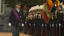 Le prince Gabriel prête serment en tant qu'officier à l'Ecole Royale Militaire devant sa famille