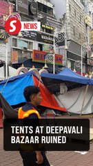 Storm topples tents at Little India Deepavali bazaar