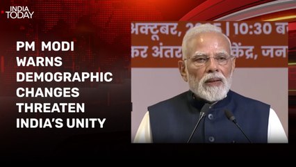 PM Modi highlights threat of demographic change at RSS centenary celebrations