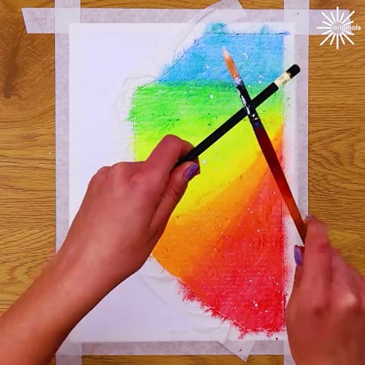 Let's watch this beautiful sky crayon drawing!