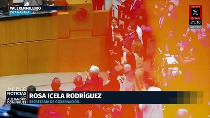 Rosa Icela Rodríguez comparece en el Senado entre reclamos por huachicol