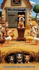 dog claims himself a leader & a puppy is missing animals and birds help dog.