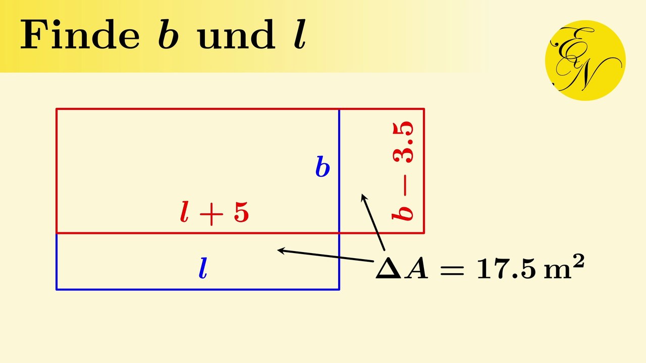 Quadratische Gleichungen: Textaufgaben, Geometrie