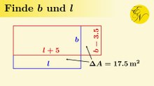 Quadratische Gleichungen: Textaufgaben, Geometrie