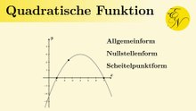 Allgemeinform, Scheitelpunktform und Nullstellenform bestimmen