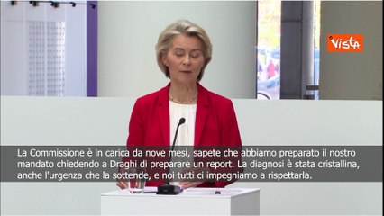 Von der Leyen: Draghi ha fornito diagnosi cristallina su Ue