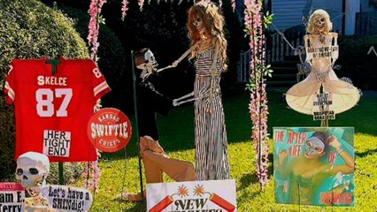 Travis Kelce proposes to Taylor Swift in festive Halloween display