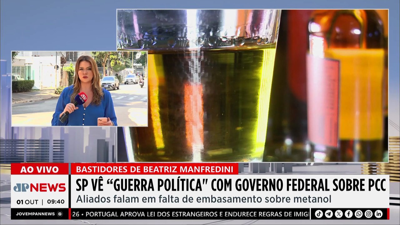 PF aponta para o PCC em casos de metanol e governo Tarcísio contesta a versão