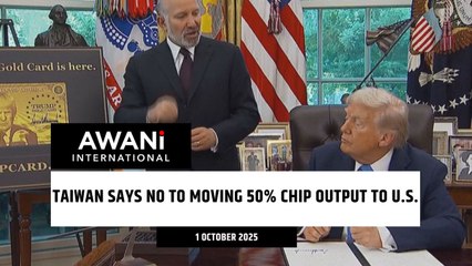 Taiwan says no to moving 50% chip output to U.S.