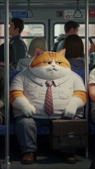 Orange Fat Cat Tired Finds Peace 🌧️ Relaxing Rain Sounds for Sleep