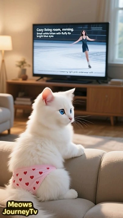 AI Cat Turns House Into Ice Skating Rink | NuRay Cat Funny Moments | Funny AI Cats Stories |