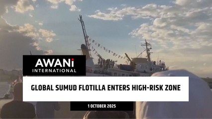 Global Sumud Flotilla enters high-risk zone