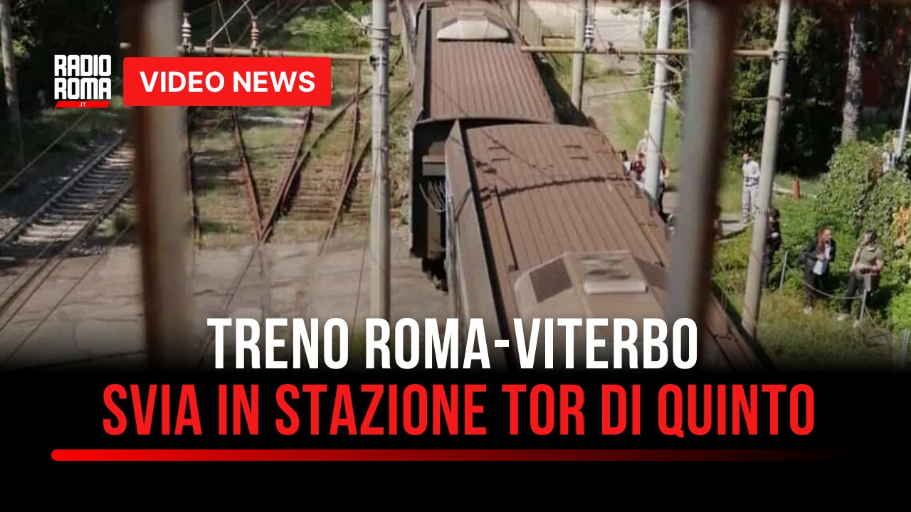 Treno Roma-Viterbo svia in stazione Tor di Quinto