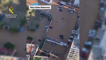 INACTIVO: Imágenes de un dron de la Guardia Civil capturan los estragos de las inundaciones en Ibiza