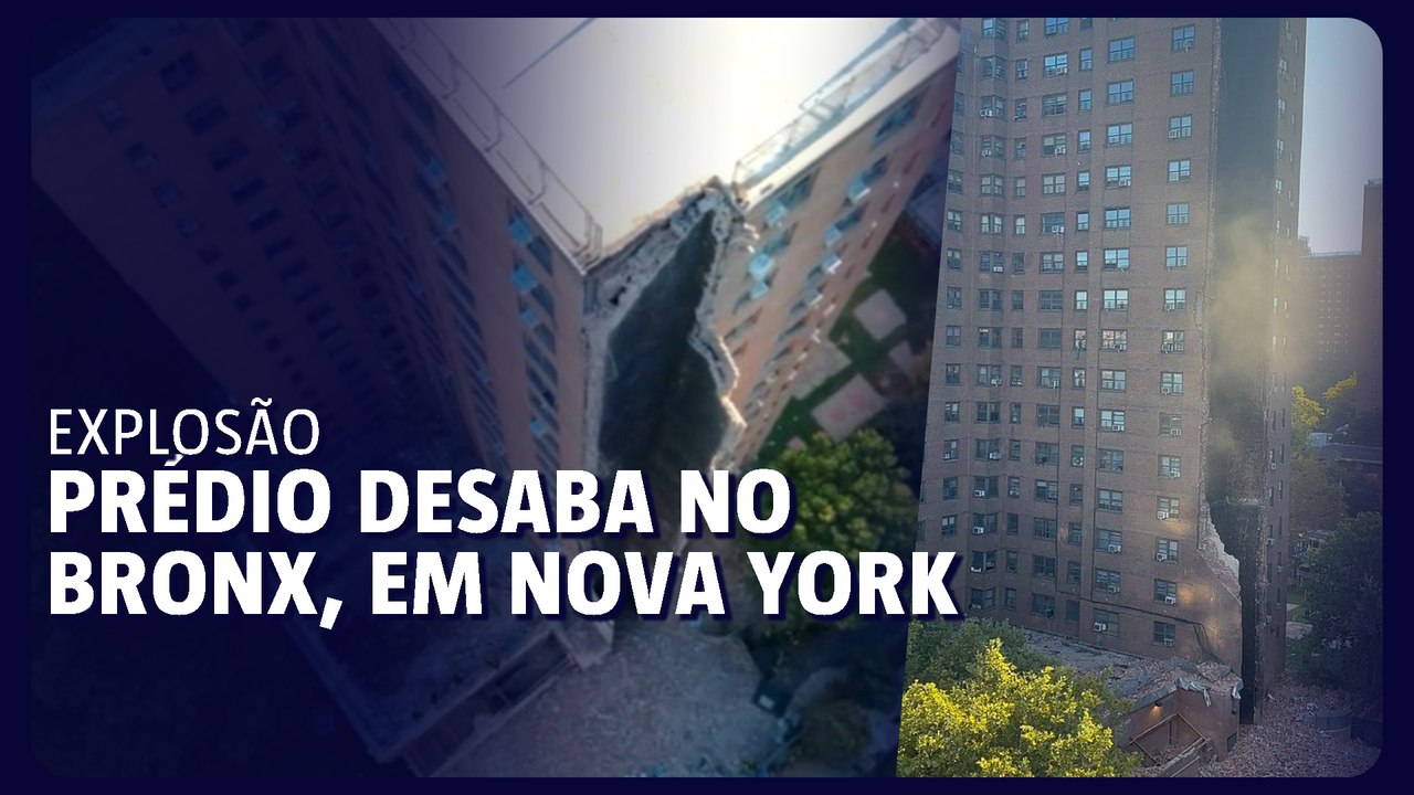 Prédio de 20 andares desaba parcialmente no Bronx, em Nova York