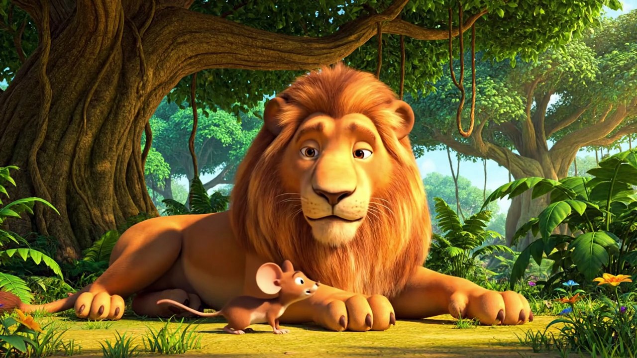 The Lion and the Mouse | Moral Story in Urdu/Hindi | Kids Animated Story | MoralStoriesBox