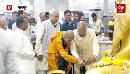 धम्मचक्र प्रवर्तन दिन 2025: माजी राष्ट्रपती रामनाथ कोविंद यांची दीक्षाभूमी आणि हेडगेवार निवासस्थानाला भेट