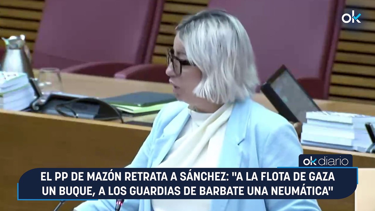 El PP de Mazón retrata a Sánchez: "A la flota de Gaza un buque, a los guardias de Barbate una neumática"