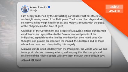 Malaysia ucap takziah kepada Filipina - PM Anwar