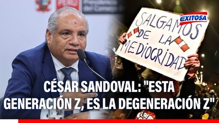 Ministro Sandoval sobre marchas de la 'Generación Z': "O son ingenuos o son manipulados por fuerzas extremistas que quieren desestabilizar al país"