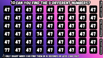 Can you find the 3 different numbers? (P.3) 🔢