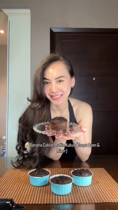 Tanpa oven, tanpa mixer, gluten free & low cal ✨ Healthy muffin versi kukus 🍫