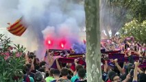 Ambientazo en Montjuïc para recibir al Barcelona en su duelo ante PSG