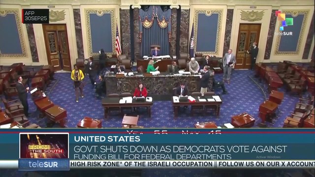 United States, government shuts down after democrats reject funding bill