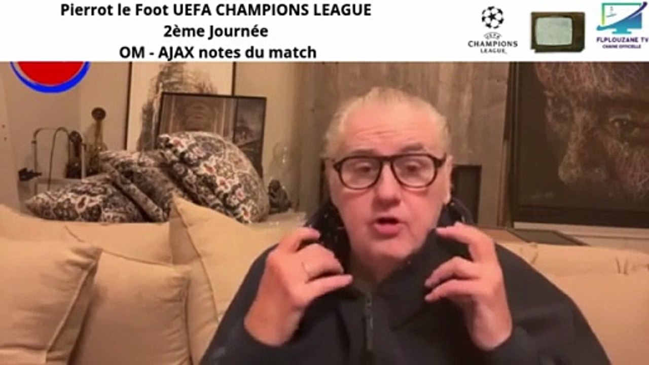 Pierrot Le Foot : UEFA Champions League Saison 2025-2026 OM - Ajax (France,Mardi 29 Septembre 2025) les notes des Marseillais