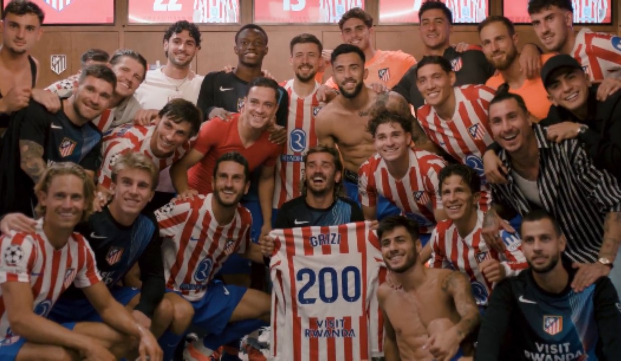 Griezmann celebra sus 200 goles: así fue la fiesta desde dentro 