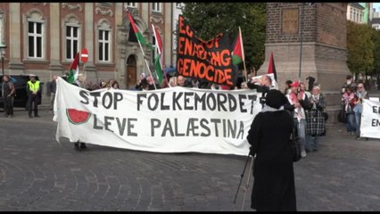 Copenaghen, protesta pro-Pal durante il summit Ue sulla difesa