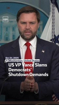 US VP Vance Slams Democrats' Shutdown Demands
