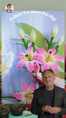 Lily Flowers Using Pipe Cleaners  Title: DIY Lily Flowers Using Pipe Cleaners 🌸 Easy Handmade Floral Craft for Home Décor & Gifts Caption: Learn how to create stunning lily flowers from colourful pipe cleaners! 🌸 This DIY c Reacts | DIY videos | crafts