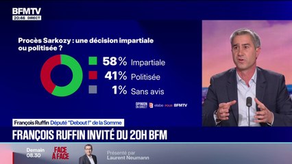 Condamnation de Nicolas Sarkozy: "C'est un crime contre la Nation, il a trahi la patrie", estime François Ruffin, député "Debout!" de la Somme