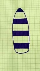 Tavola da mare per barbie  a righe