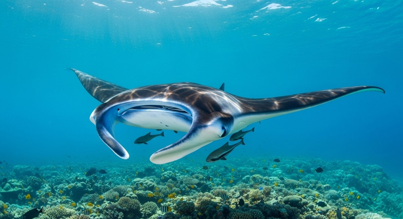 Mente de Primate, Cuerpo de Pez: La Mantarraya Tiene el EQ Más Alto del Océano