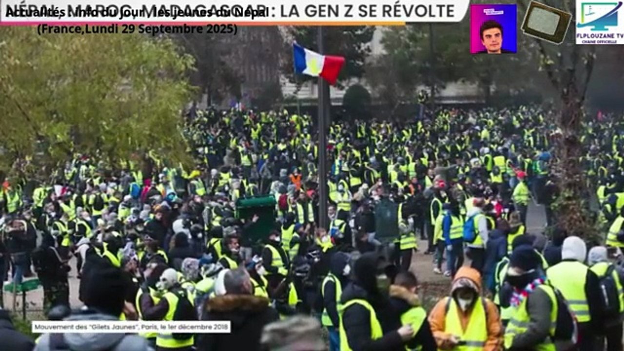 Actualités : Info du Jour, Pourquoi les jeunes se révoltent (Maroc, Madagascar, Népal) (France,lundi 28 septemebre 2025)